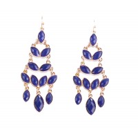 Ayaka Blue Faceted Laurel Cascade Earrings